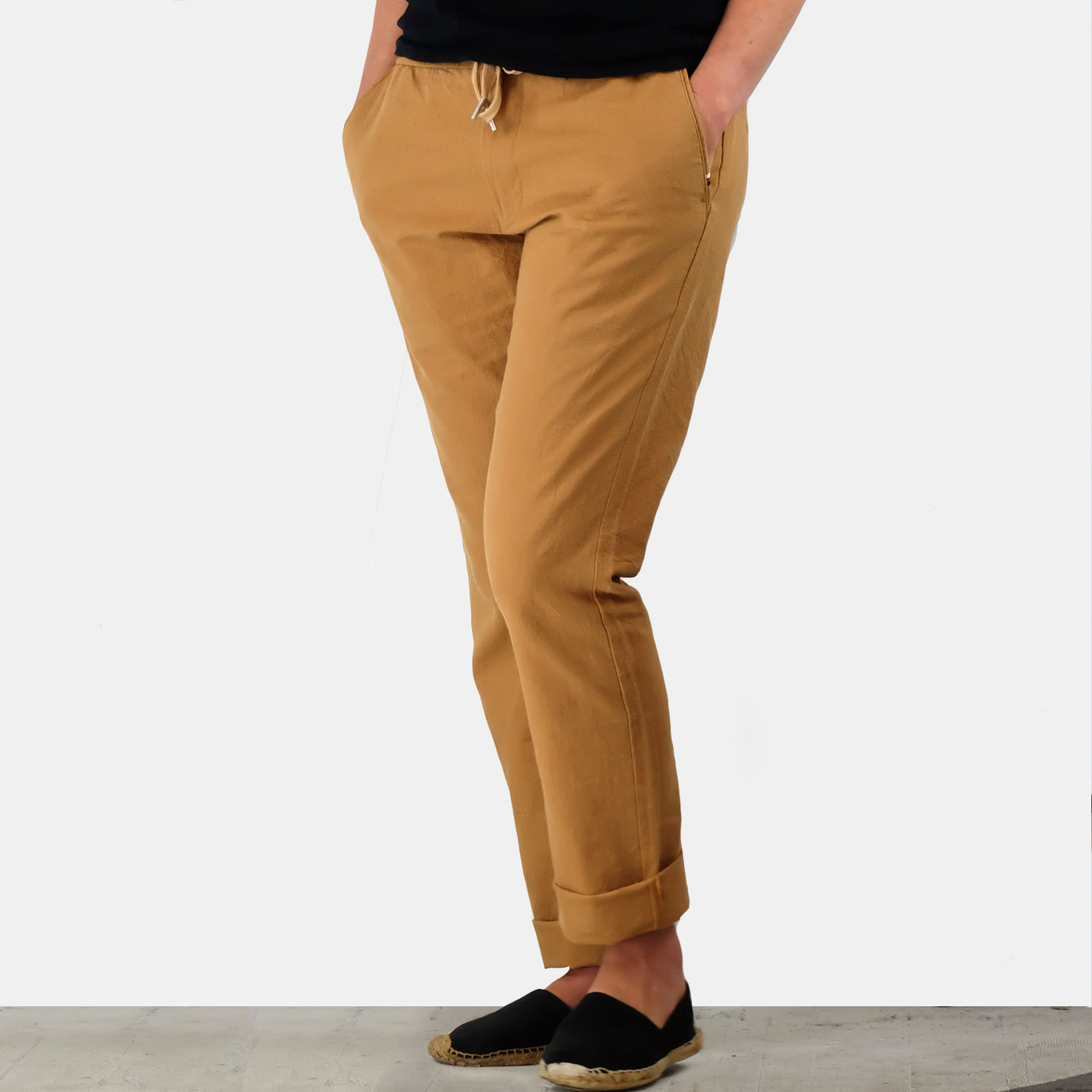 Hemp Cotton Pants Unisex - Orange