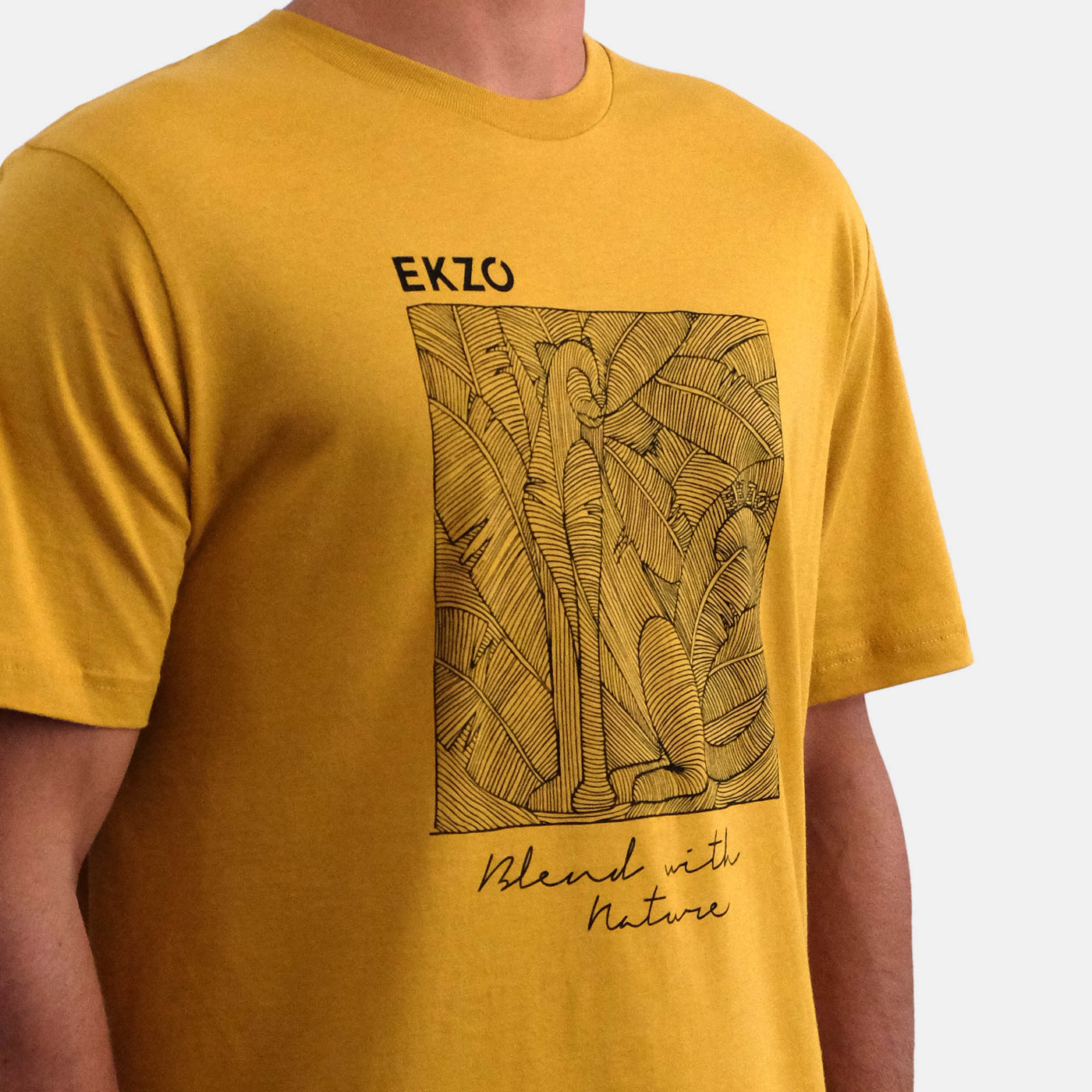 Blend with Nature T-shirt Mustard - EKZO